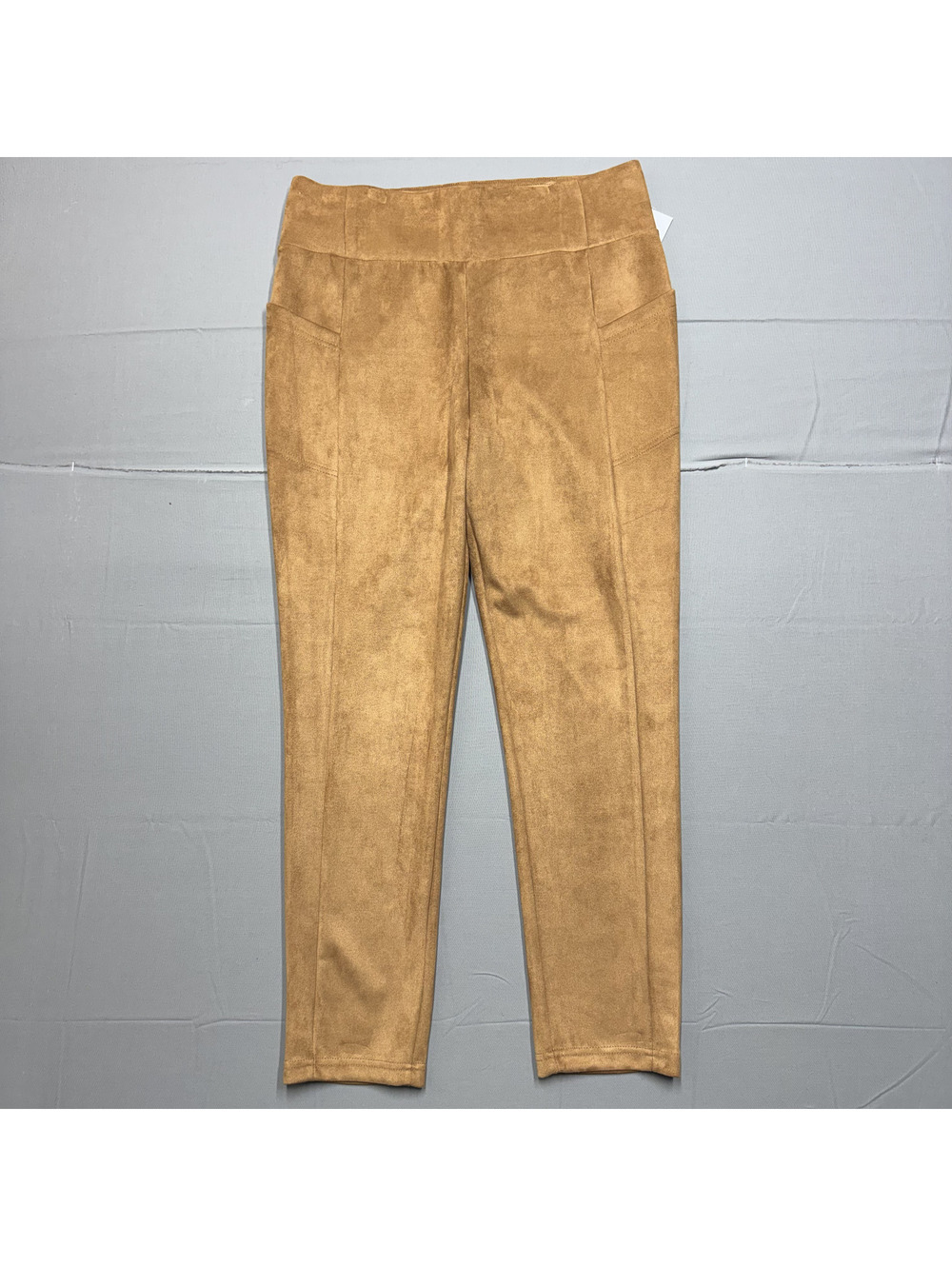Westbound Womens Pull On Faux Suede Pants Leggings Size M Tan Brown Casual Fall